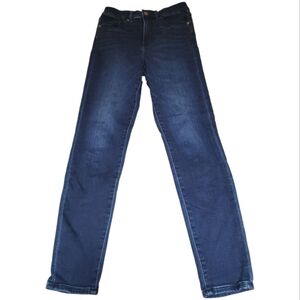 Express Women's Dark Blue Skinny Jeans with Sleek Fit - Size 4L